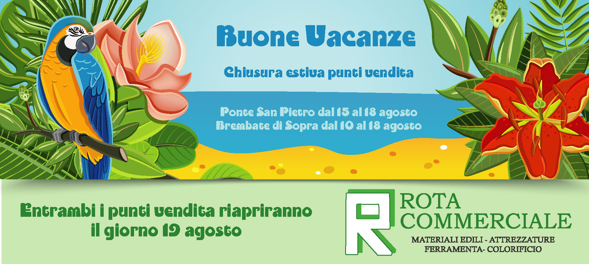 Chiusura estiva Rota Commerciale