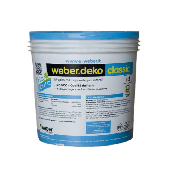idropittura - pittura per interni -Weber Deco Classic lt 14- Colorificio- Rota Commerciale