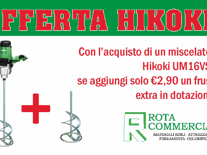 OFFERTE HIKOKI, offerta hikoki, frustra extra, miscelatore UM16VST2 , ferramenta Bergamo, Rota Commerciale Bergamo