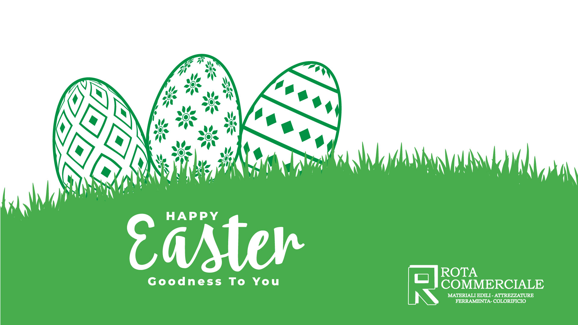 Buona pasqua Rota Commerciale Bergamo, materiali edili Bergamo, ferramenta Bergamo, colorificio Bergamo, giardinaggio Bergamo