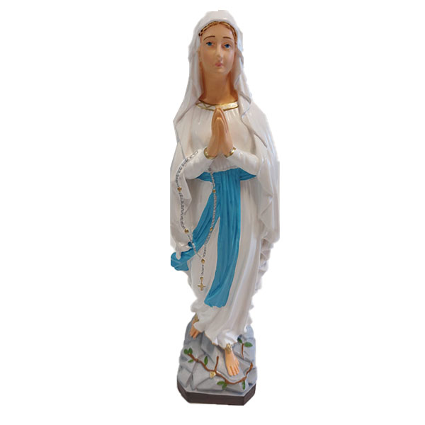 statua da giardino madonna di Lourdes e Bernadette, madonnina da giardino, statuetta madonna di lourdes, arredo giardino Bergamo, giardinaggio Bergamo, Rota Commerciale Bergamo