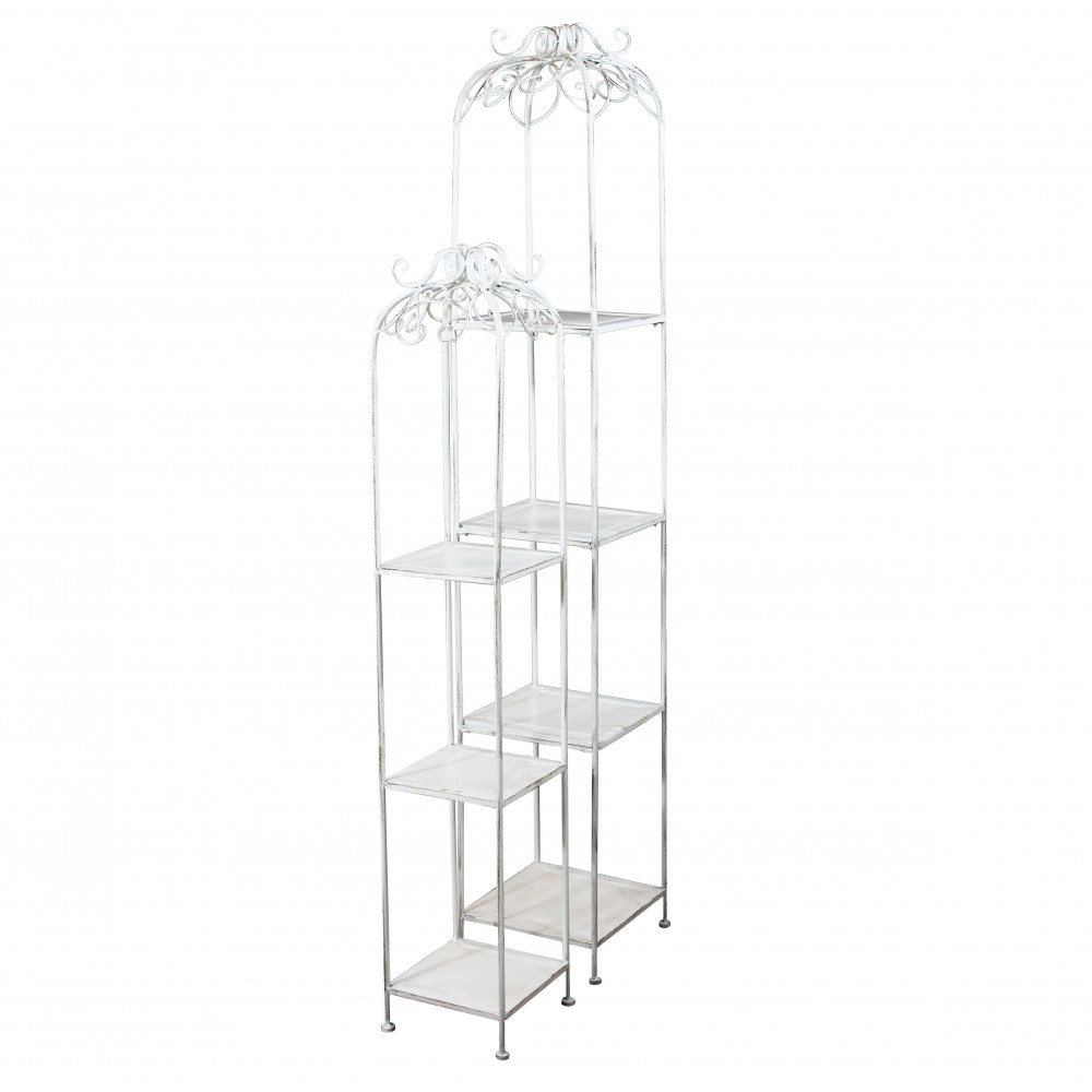 SET DI 2 SCAFFALI DORIANE BIANCO ANTICO