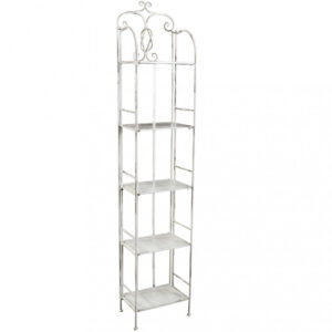 SCAFFALE ENORA 5 PIANI BIANCO ANTICO