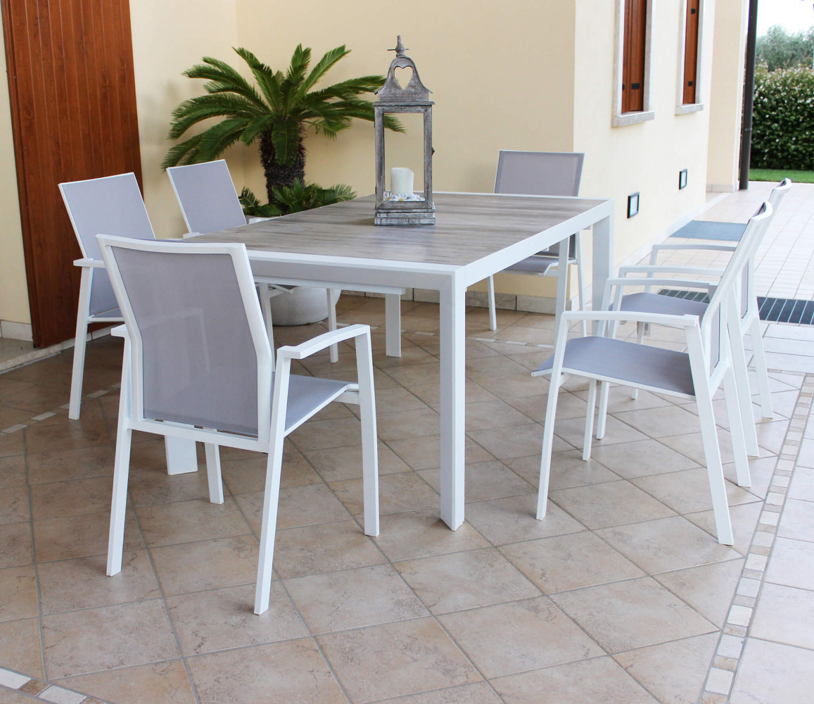 tavolo giardino allungabile Newport, tavolo esterno, tavoli in gres effetto legno allungabile, arredo giardino Bergamo, Giardinaggio Bergamo, Rota commerciale Bergamo