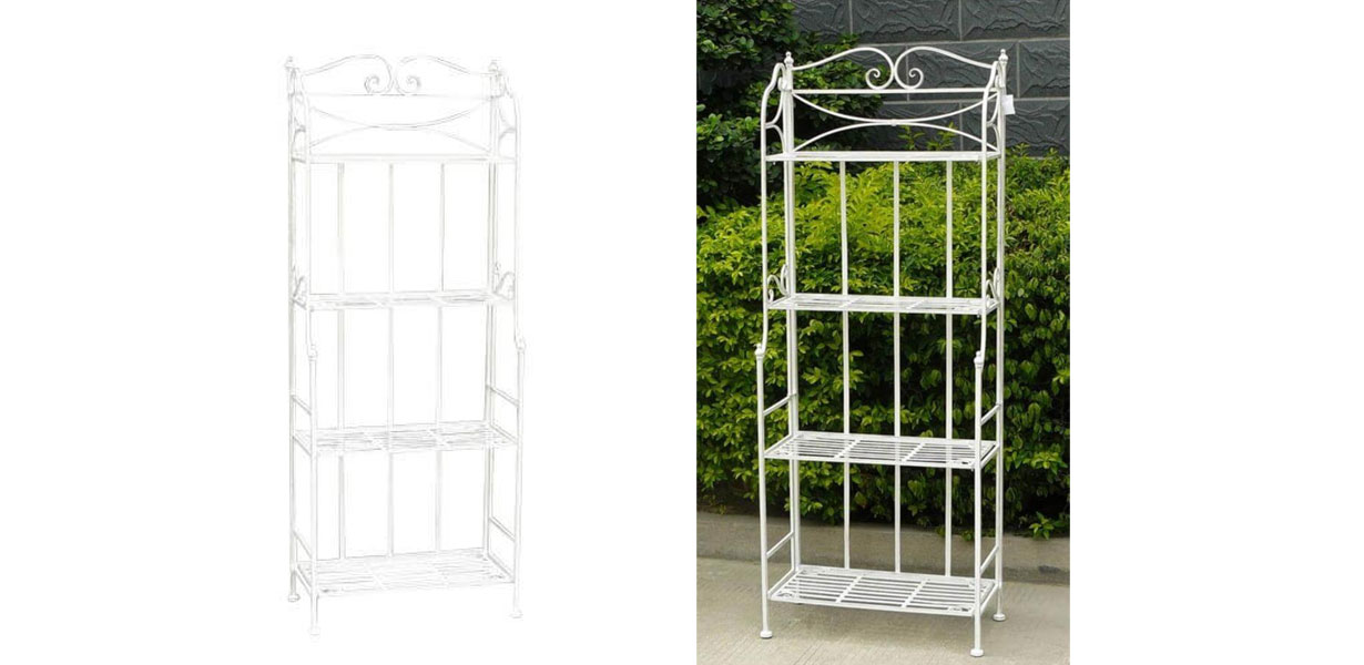 Étagère , scaffale in ferro battuto da giardino, fioriere in ferro battuto. arredo giardino Bergamo, Giardinaggio Bergamo, -Rota Commerciale Bergamo, complemento d'arredo giardino