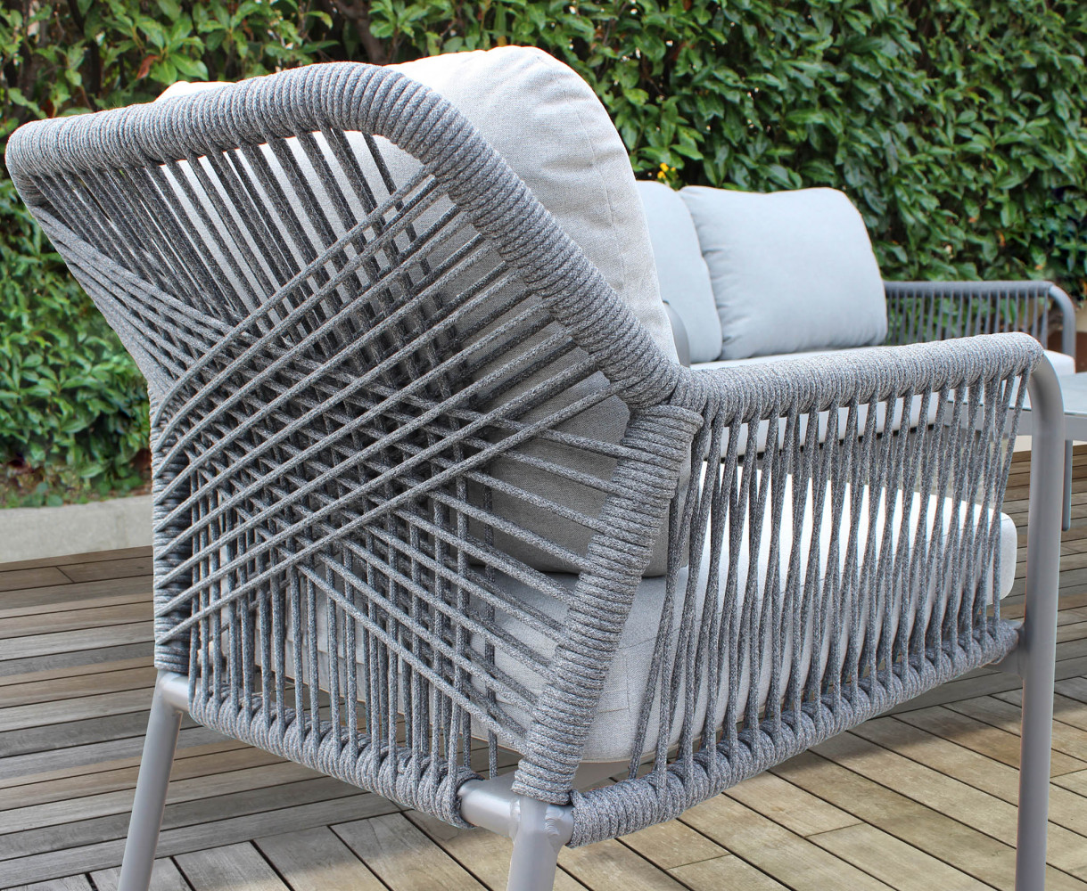 SALOTTO PER ESTERNO IN CORDA MADRID, salotto per esterno in corda, salotto per esterno, salotto giardino, salotto da giardino, salotto da esterno, arredo giardino Bergamo, giardinaggio Bergamo, Rota Commerciale Bergamo