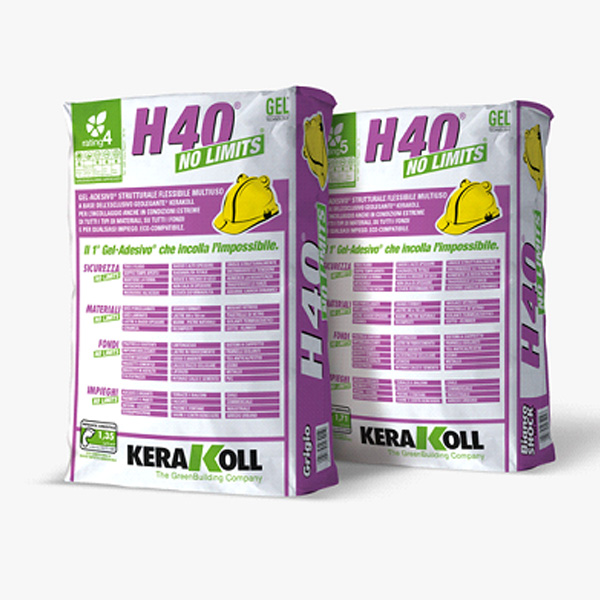 H40 NO LIMITS KERAKOLL Colla per pavimenti,colla per piastrelle H40 No Limits Kerakoll bianca e griglia, materiali Edili Bergamo, Rota Commerciale Bergamo