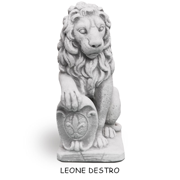 statua leone lucca destro da giardino, statue leoni da giardino, statua giardino, arredo giardino Bergamo, giardinaggio Bergamo, Rota Commerciale Bergamo, statue per colonne cancelli