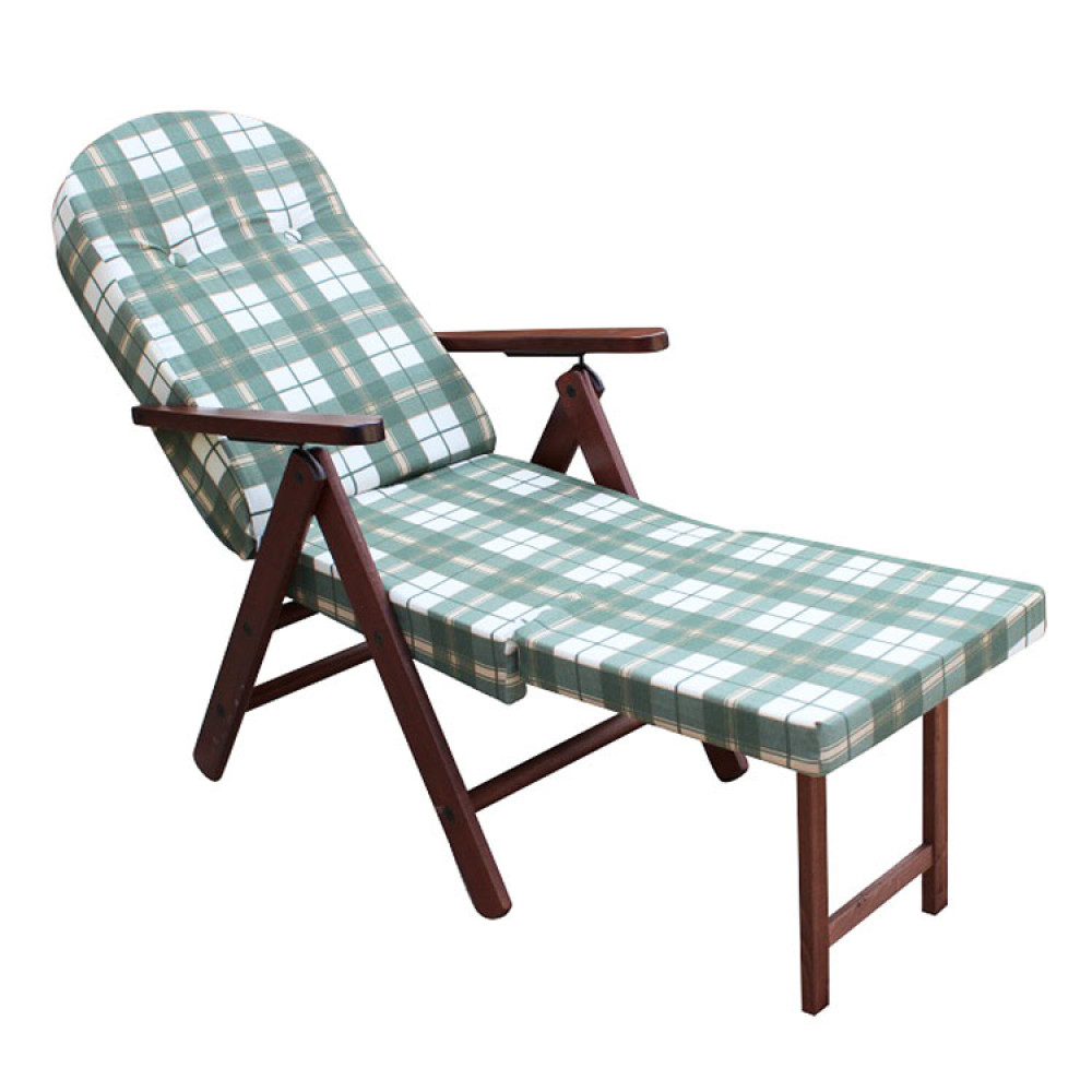 POLTRONA 4 POSIZIONI RELAX FAGGIO C/CUSCINO E PROLUNGA