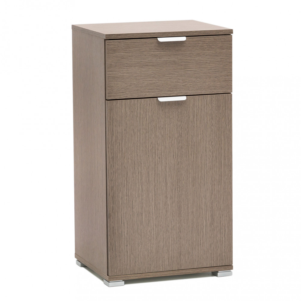 MOBILETTO CON 1 ANTA E 1 CASSETTO ROVERE GRIGIO