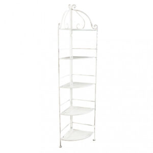 SCAFFALE ARIANNE 5 PIANI AD ANGOLI BIANCO ANTICO