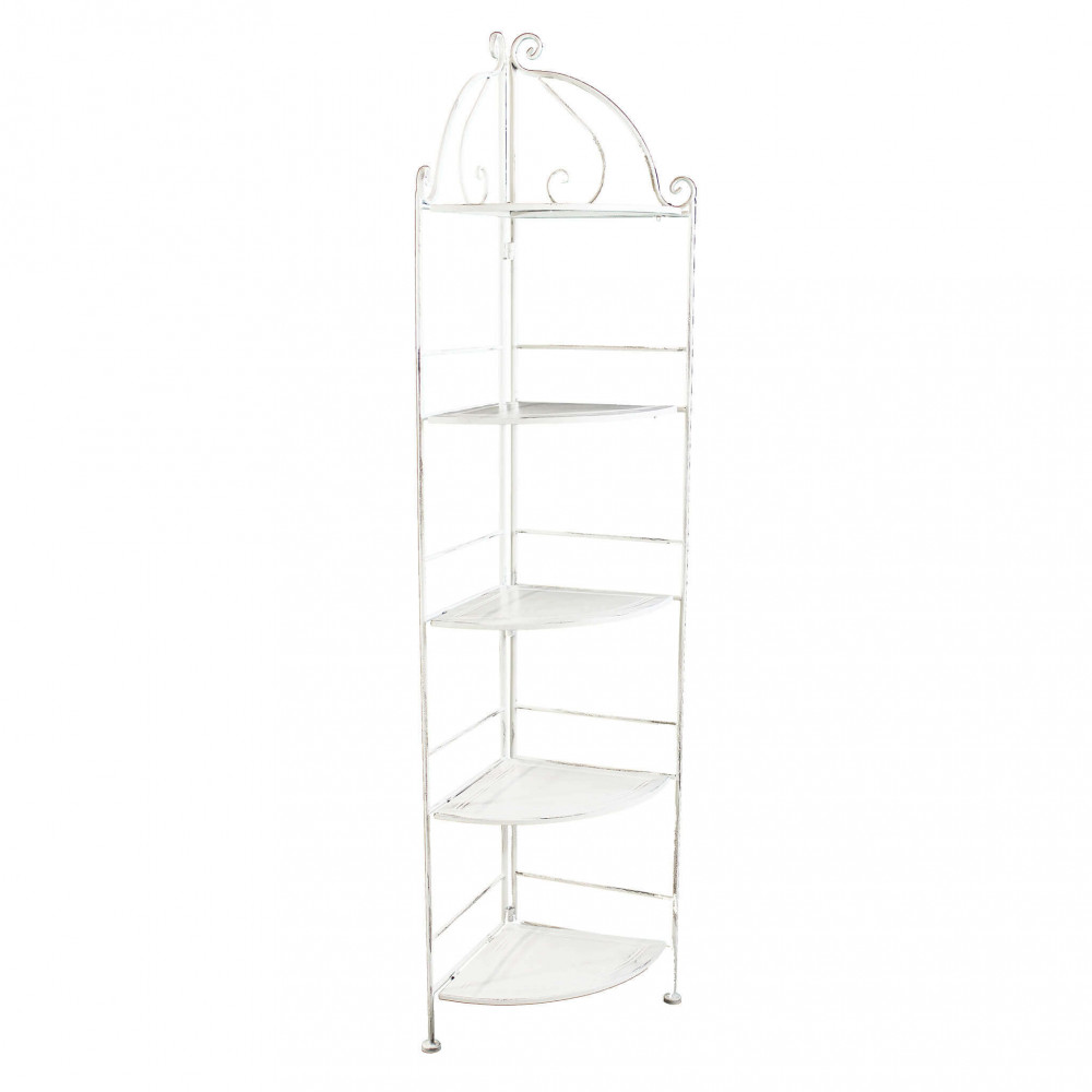 SCAFFALE ARIANNE 5 PIANI AD ANGOLI BIANCO ANTICO