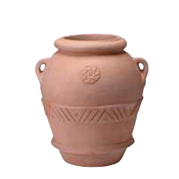 Vaso In Terracotta Fatta A Mano N.14 - 15,5x13,5 Cm Per Piante Da Interno Ed Esterno