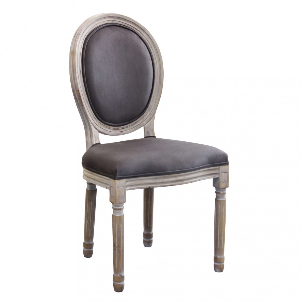 SEDIA CONSTANCE IN VELLUTO TAUPE