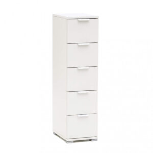 CASSETTIERA 5 CASSETTI BIANCA