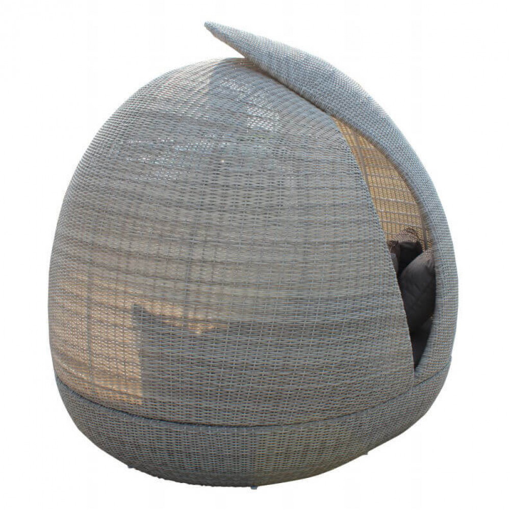 Divano letto giardino conchiglione, divano letto per esterno, divano letto giardino in wicker, divano letto wicker, giardinaggio, giardinaggio Rota Commerciale, arredo giardino, arredo giardino Bergamo, Rota Commerciale Bergamo