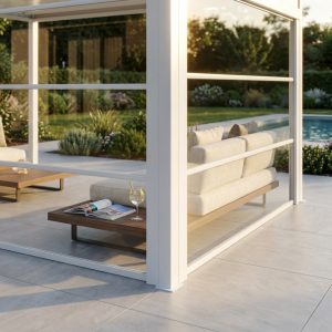 LATERALE PVC TRASPARENTE PER LATO DA 4 M PERGOLA BIOCLIMATICA