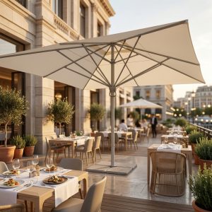 OMBRELLONE DENEB BIANCO P/C 4 X 4 TELO BIANCO