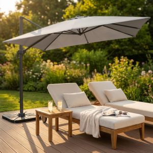 OMBRELLONE SATURNO ANTRACITE P/L 3 X 4 TELO GRIGIO