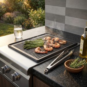 PIASTRA GRANDE IN GHISA PER BARBECUE MAINE