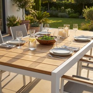 TAVOLO TULCÁN 210/275 X 100 PAINO IN TEAK