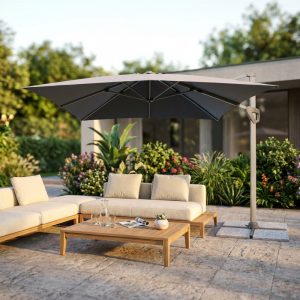 OMBRELLONE DARWIN GRIGIO P/L 3 X 3 TELO GRIGIO