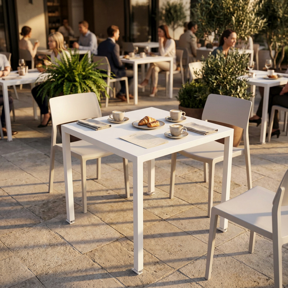 TAVOLO AUTOLIVELLANTE 70 X 70 BIANCO