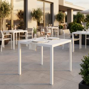 TAVOLO AUTOLIVELLANTE 90 X 90 BIANCO