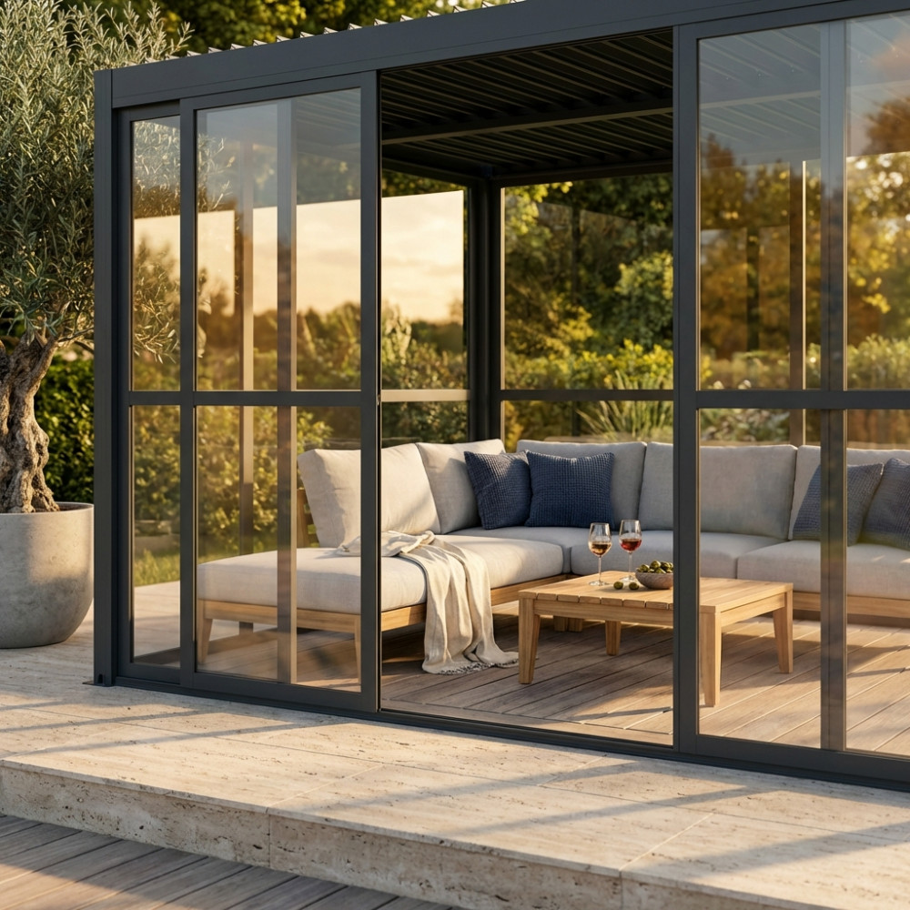 LATERALE POLICARBONATO PER LATO DA 4 M PERGOLA BIOCLIMATICA