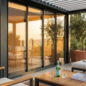 LATERALE VETRO PER LATO DA 4 M PERGOLA BIOCLIMATICA