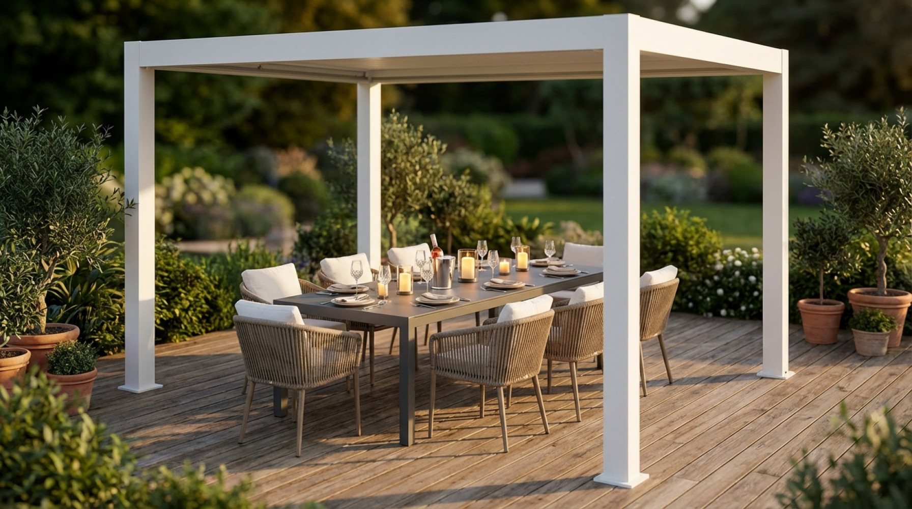 PERGOLA BIOCLIMATICA RETRATTILE MOTORIZZATA 4 X 4