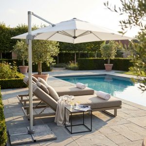 OMBRELLONE SATURNO BIANCO P/L 3 X 3 TELO BIANCO