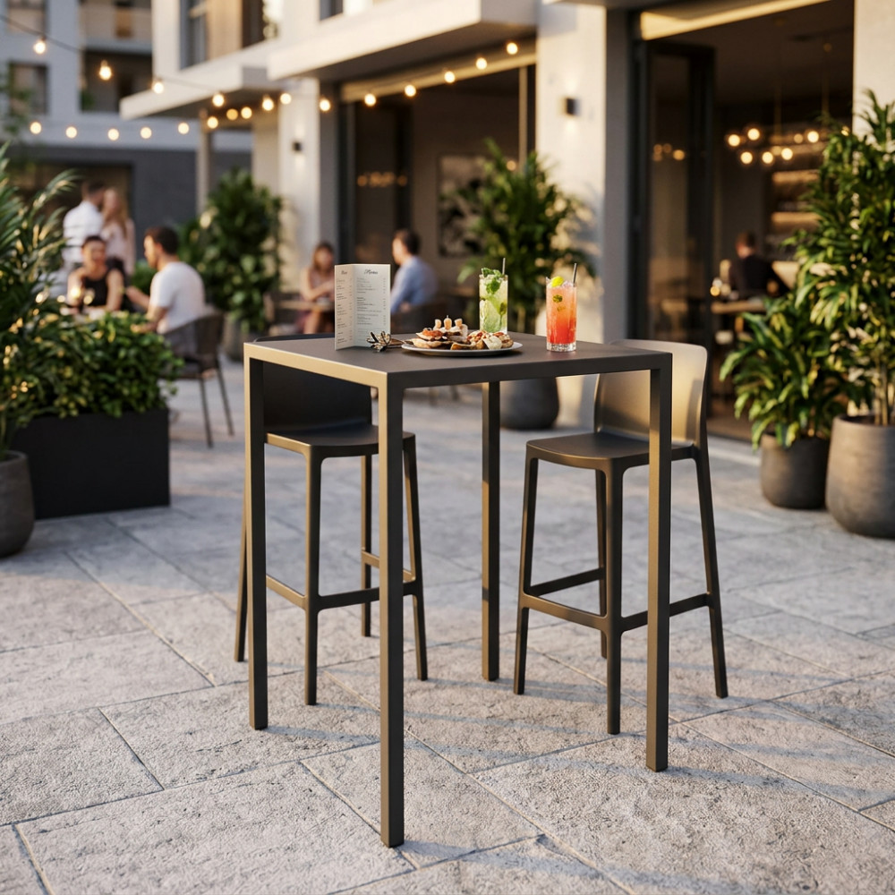 TAVOLO AUTOLIVELLANTE 70 X 70 H 110 ANTRACITE