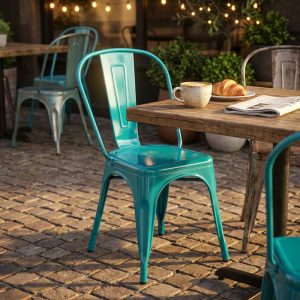 SEDIA LOLA VERDE PETROLIO