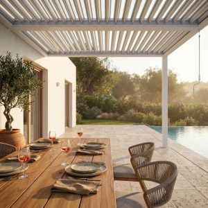 PERGOLA BIOCLIMATICA 4 X 2,5 ADDOSSATA