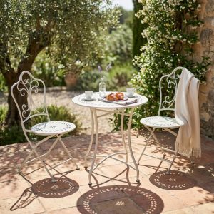 SET 2 SEDIE E TAVOLO ROTONDO Ø 60 MORFEO