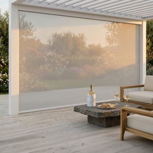 LATERALE MANUALE TEXTILENE/ZANZARIERA PER LATO DA 3 M PERGOLA BIOCLIMATICA