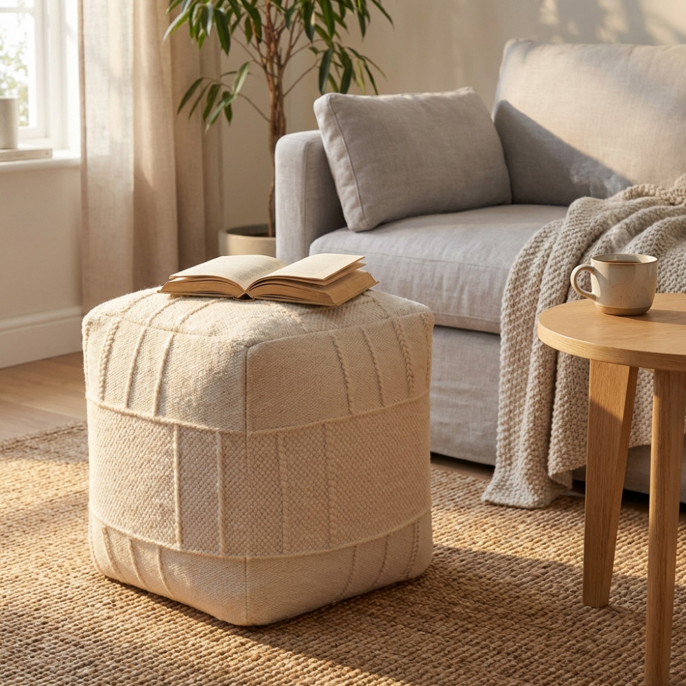 POUF ROMAIN 40 X 40