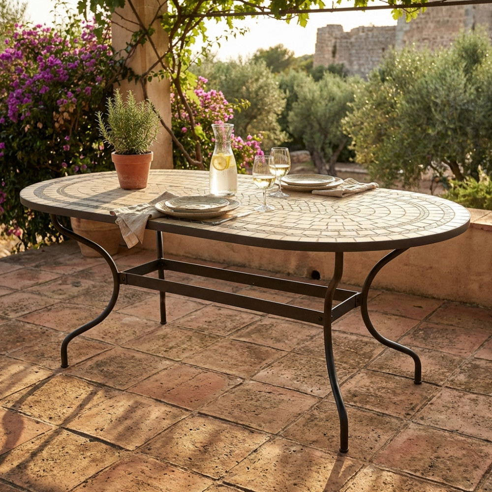 TAVOLO OVALE DEDALO 200 X 100