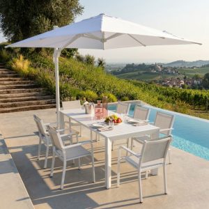 OMBRELLONE STEPHENSON BIANCO P/L 4 X 4 TELO BIANCO