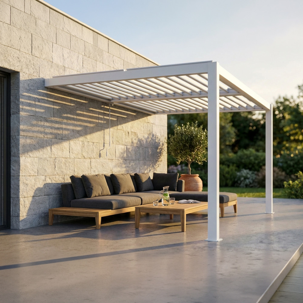 PERGOLA BIOCLIMATICA 3 X 2,5 ADDOSSATA