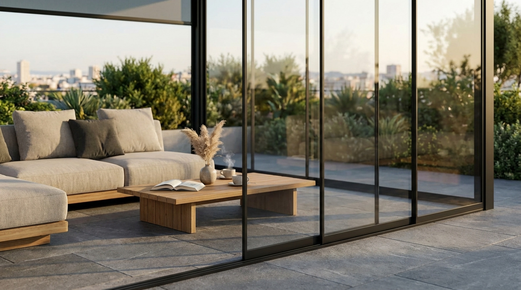 LATERALE VETRO PER LATO DA 3 M PERGOLA BIOCLIMATICA