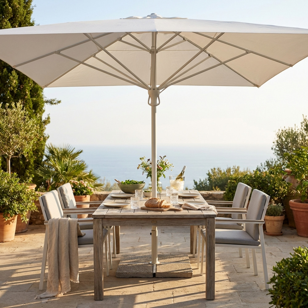 OMBRELLONE DENEB BIANCO P/C 5 X 5 TELO BIANCO