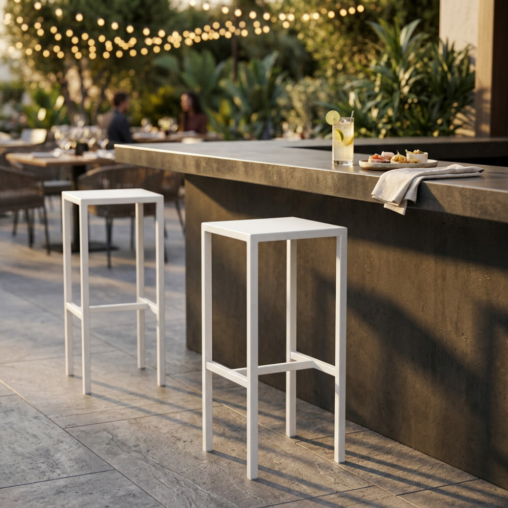 SGABELLO ALTO 30 X 30 BIANCO