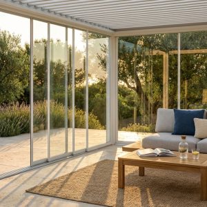 LATERALE VETRO PER LATO DA 4 M PERGOLA BIOCLIMATICA