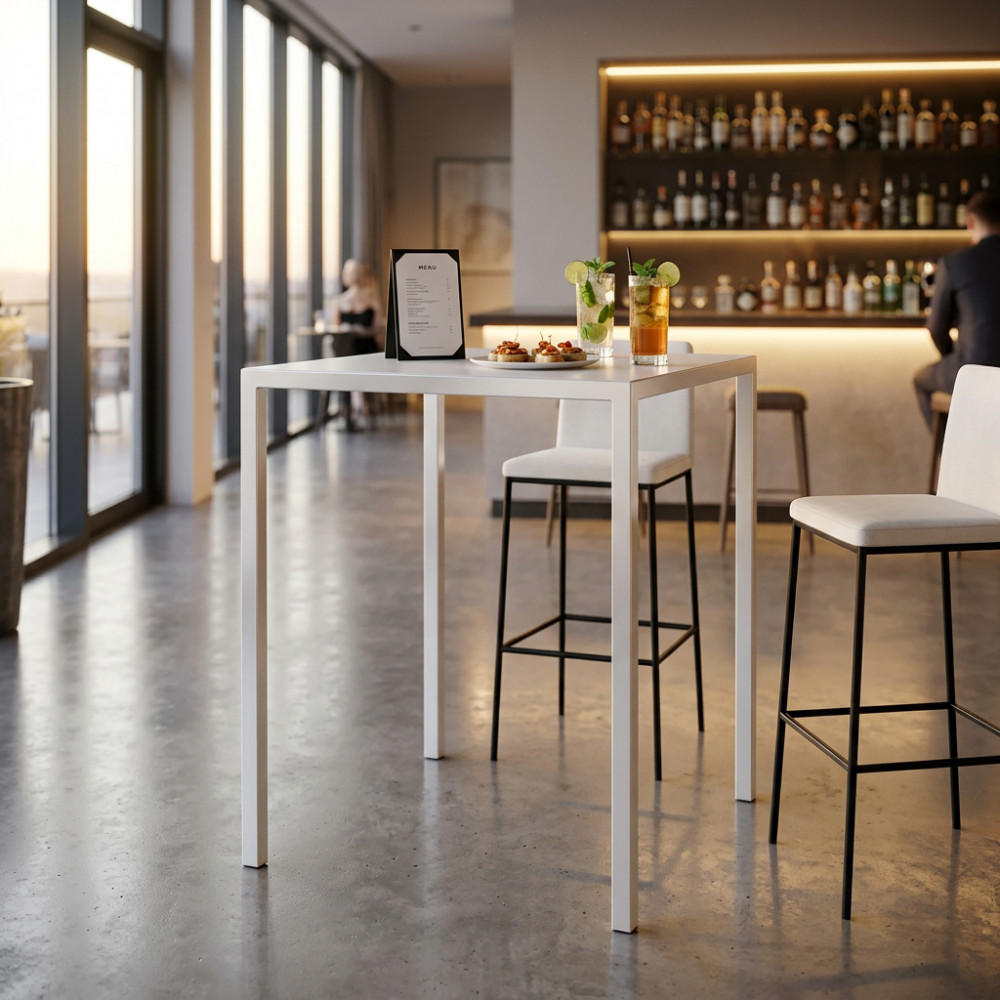 TAVOLO AUTOLIVELLANTE 90 X 90 H110 BIANCO