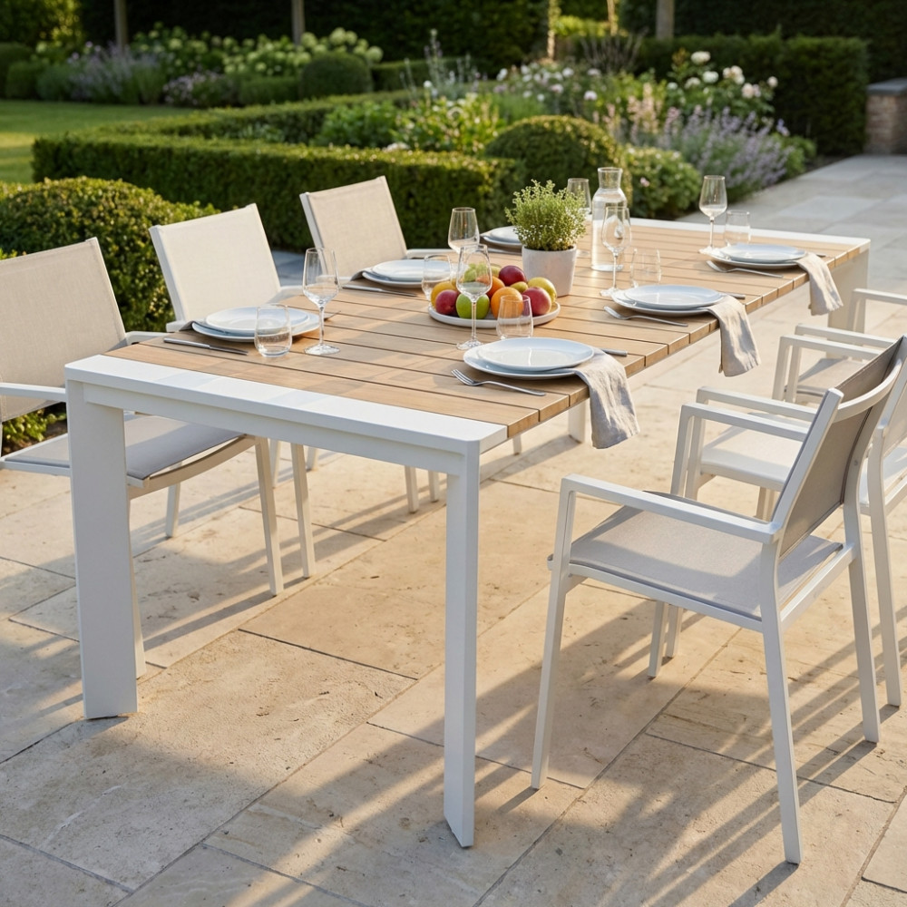 TAVOLO BROOKLYN 200/250 X 100 EFFETTO LEGNO