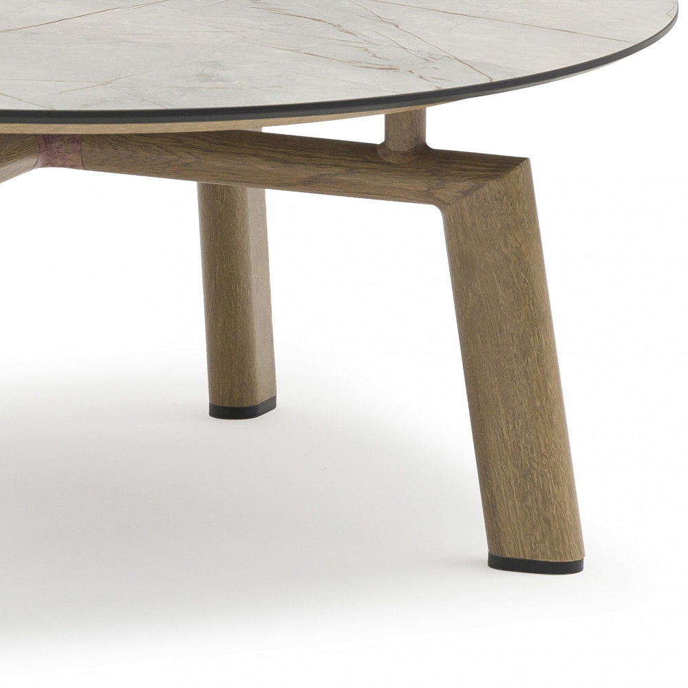 TAVOLINO PER ESTERNO EFFETTO LEGNO CON PIANO IN HPL EFFETTO PIETRA, TAVOLINO PER GIARDINO EFFETTO LEGNO CON PIANO IN HPL, TAVOLINO GIARDINO, ARREDO GIARINO BERGAMO, ARREDAMENTO GIARDINO BERGAMO, GIARDINAGGIO BERGAMO, ROTA COMMERCIALE